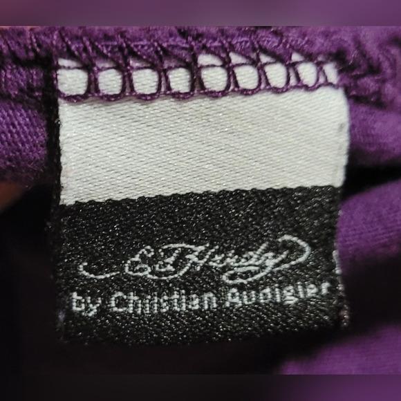 ​Vintage Ed Hardy "Love Kills Slowly" Purple Tee - Made in USA - Y2K Archive - Picture 5 of 9
